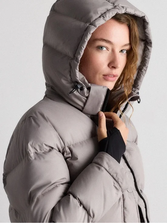 Quince Grey Hooded Quilted Puffer Jacket - Picture 4 of 7